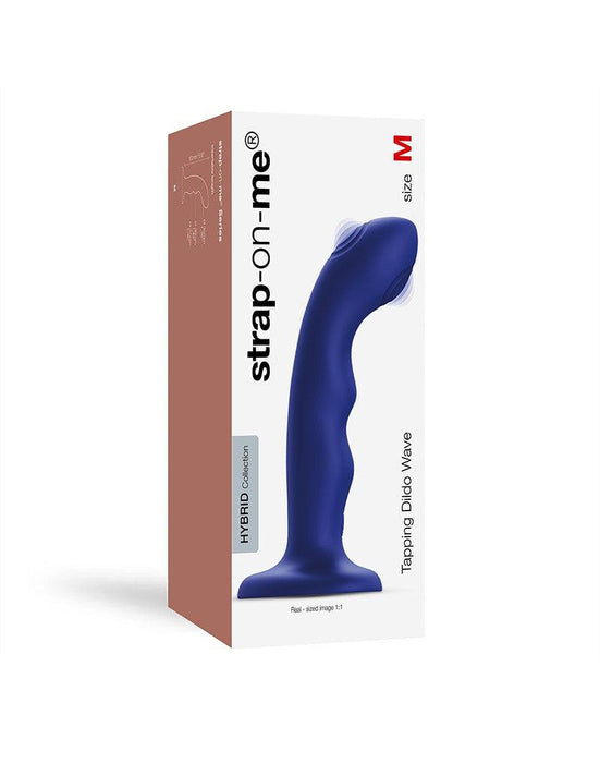 Strap-On-Me - Wave - Tapping Dildo - Met Tapping Functie - Blauw-Laced-up.nl