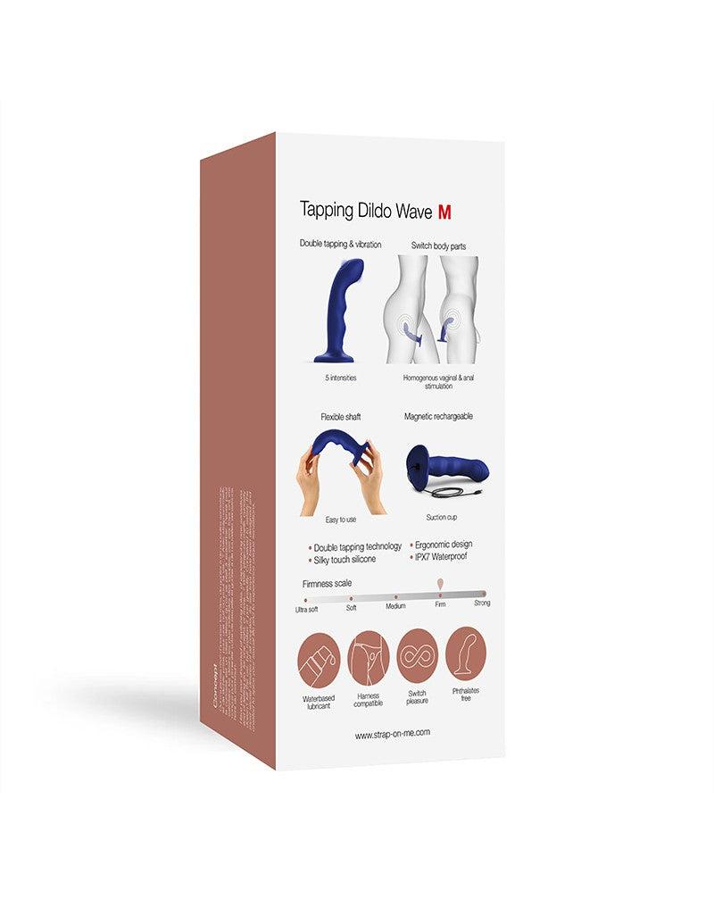 Strap-On-Me - Wave - Tapping Dildo - Met Tapping Functie - Blauw-Laced-up.nl