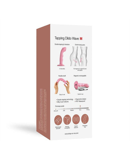 Strap-On-Me - Wave - Tapping Dildo - Met Tapping Functie - Roze-Laced-up.nl