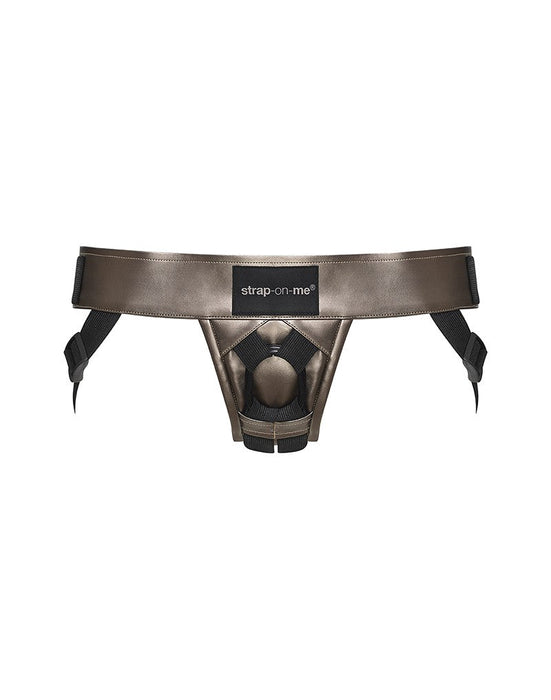Strap-On-Me - Pegging Harnas PVC Leatherette Curious - bronskleurig-Erotiekvoordeel.nl