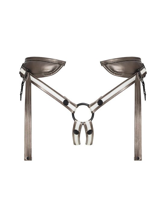 Strap-On-Me - Desirous - Strapon Harnas - PVC Leatherette - Bronskleurig-Erotiekvoordeel.nl