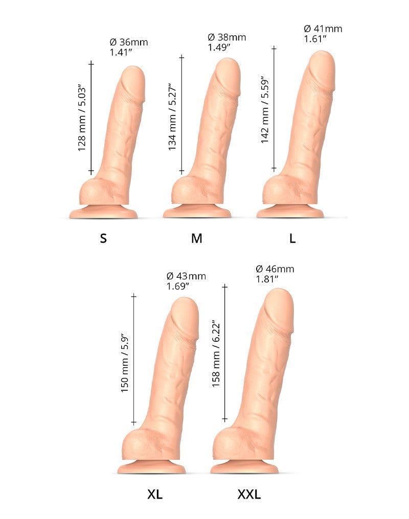 Strap-On-Me - Sliding Skin Realistische Dildo - Lichte Huidskleur-Laced-up.nl
