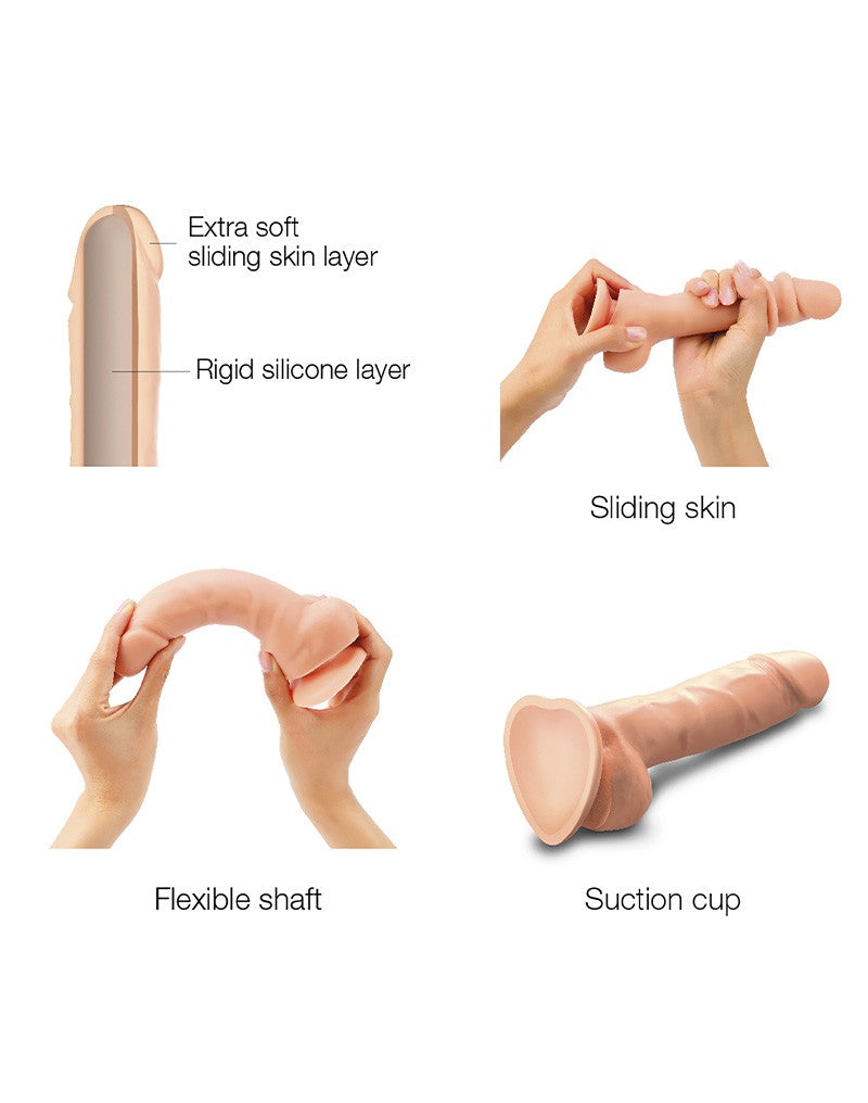 Strap-On-Me - Sliding Skin Realistische Dildo - Lichte Huidskleur-Laced-up.nl