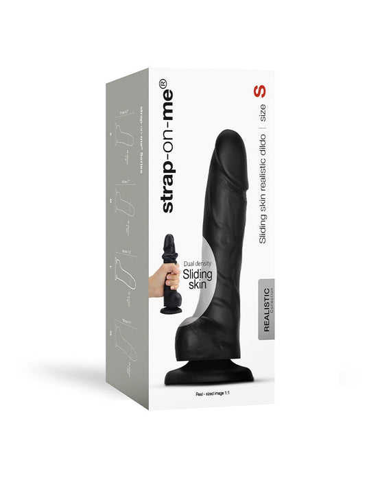 Strap-On-Me - Sliding Skin Realistische Dildo - Zwart-Laced-up.nl