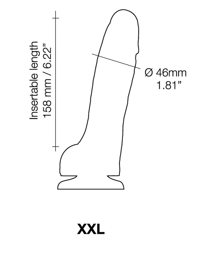 Strap-On-Me - Sliding Skin Realistische Dildo - Zwart-Laced-up.nl