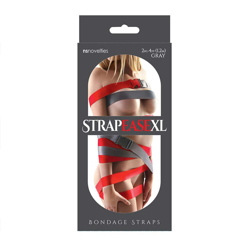 StrapeaseXL Bondage Straps - 2 stuks - 1,2 meter - Rood-Laced-up.nl