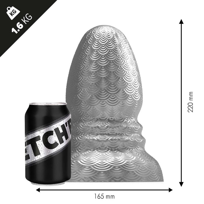 Stretch'r - Ripple - XXL Buttplug - Gun Metal Zilver-Laced-up.nl
