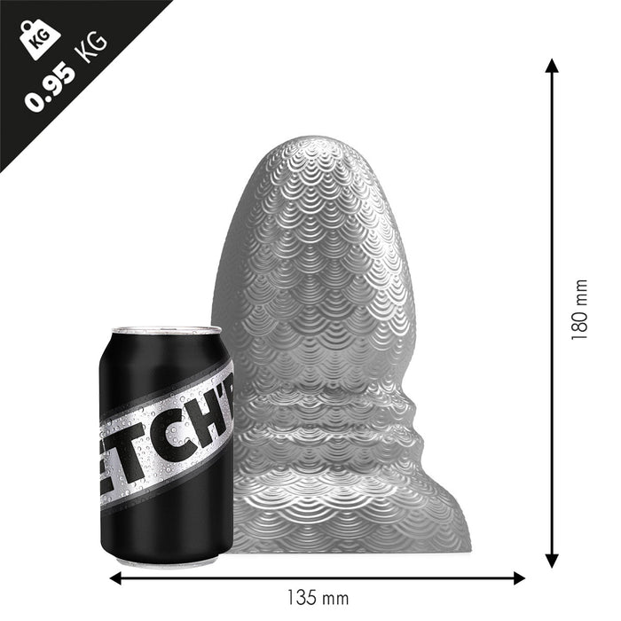 Stretch'r - Ripple - XXL Buttplug - Gun Metal Zilver-Laced-up.nl