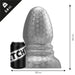 Stretch'r - Ripple - XXL Buttplug - Gun Metal Zilver-Laced-up.nl