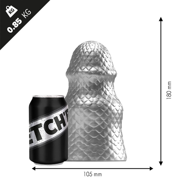 Stretch'r - Scaly - XXL Buttplug - Gun Metal Zilver-Laced-up.nl