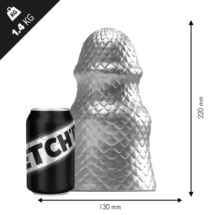 Stretch'r - Scaly - XXL Buttplug - Gun Metal Zilver-Laced-up.nl