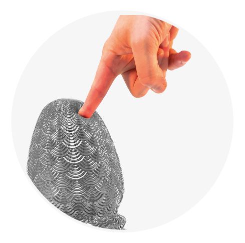 Stretch'r - Scaly - XXL Buttplug - Gun Metal Zilver-Laced-up.nl
