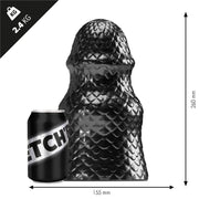Stretch'r - Scaly - XXL Buttplug - Zwart Metallic-Laced-up.nl
