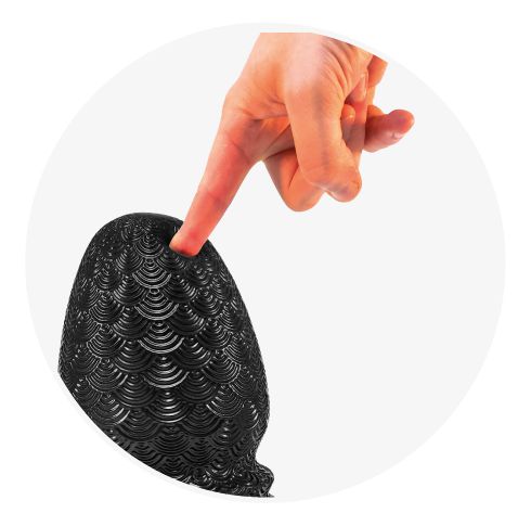 Stretch'r - Sirup - XXL Buttplug - Zwart Metallic-Laced-up.nl