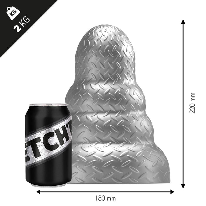 Stretch'r - Tripole - XXL Buttplug - Gun Metal Zilver-Laced-up.nl