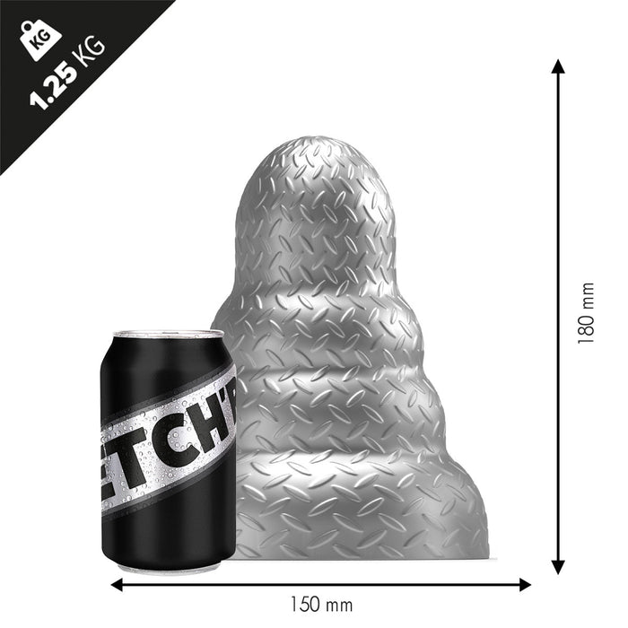 Stretch'r - Tripole - XXL Buttplug - Gun Metal Zilver-Laced-up.nl