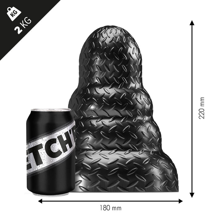 Stretch'r - Tripole - XXL Buttplug - Zwart Metallic-Laced-up.nl