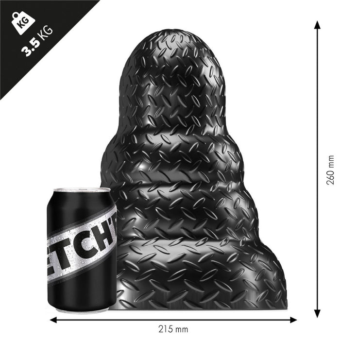 Stretch'r - Tripole - XXL Buttplug - Zwart Metallic-Laced-up.nl