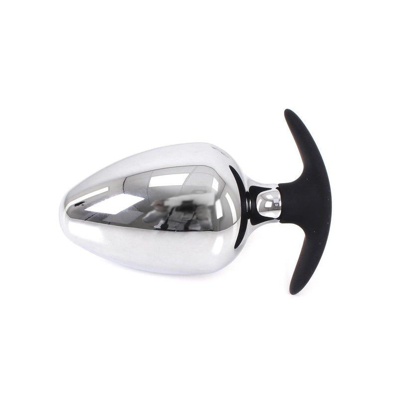 Kiotos - Sucker RVS Buttplug BIG-S 60 mm Met Siliconen Voetje-Laced-up.nl