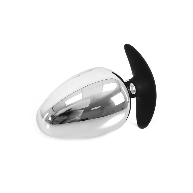Kiotos - Sucker RVS Buttplug BIG-S 60 mm Met Siliconen Voetje-Laced-up.nl