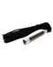 Rimba - Suede Flogger Met Glazen Handvat En Kristal - Zwart-Laced-up.nl