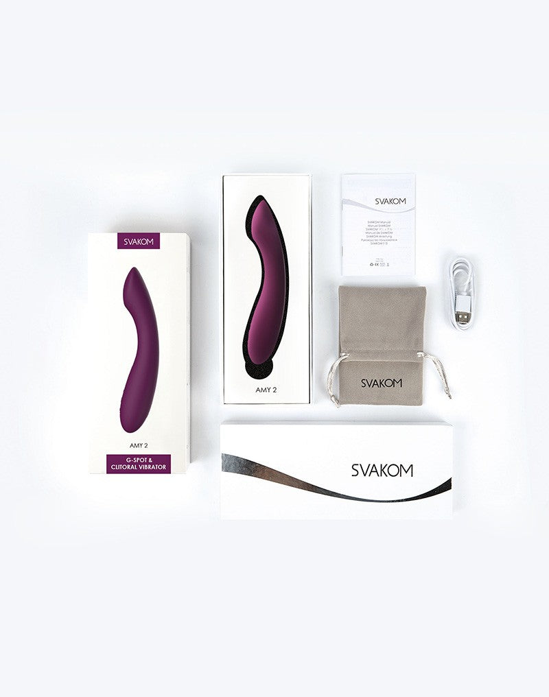 Svakom - Amy 2 - Flexibele G-Spot Vibrator - Paars-Laced-up.nl