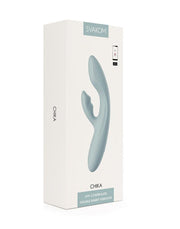 Svakom - Chika - Verwarmende Rabbit Vibrator - Met App Control - Lichtgrijs-Erotiekvoordeel.nl