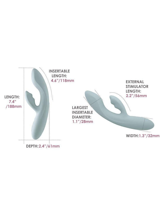 Svakom - Chika - Verwarmende Rabbit Vibrator - Met App Control - Lichtgrijs-Laced-up.nl