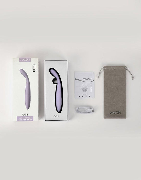 Svakom - Cici 2 - Verwarmende G-Spot Vibrator Met Flexibele Kop - Met App Control - Lila-Laced-up.nl