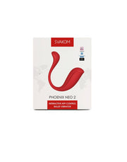 Svakom - Phoenix Neo 2 Interactieve Bullet Vibrator - App Control - Rood-Laced-up.nl