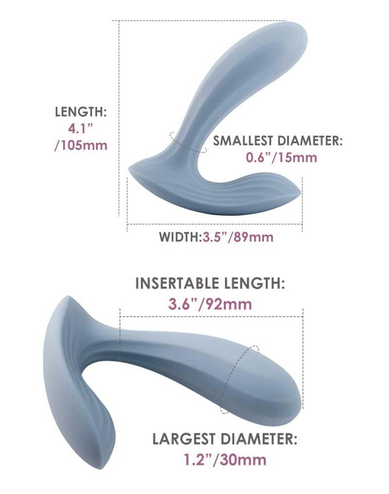 Svakom - Erica - Draagbare Vibrator Met App Control - Twee Motoren - Lichtblauw-Laced-up.nl