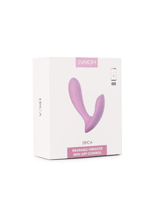 Svakom - Erica - Draagbare Vibrator Met App Control - Twee Motoren - Lichtroze-Laced-up.nl