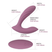 Svakom - Erica Plus - Vibrator mit Stoßfunktion für Strumpfhosen und App-Steuerung - Zwei Motoren - Hellrosa - Laced-up.nl