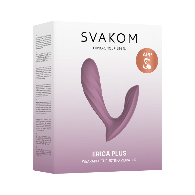 Svakom - Erica Plus - Stossender Strumpfhosen-Vibrator mit App-Steuerung - Zwei Motoren - Hellrosa - Laced-up.nl