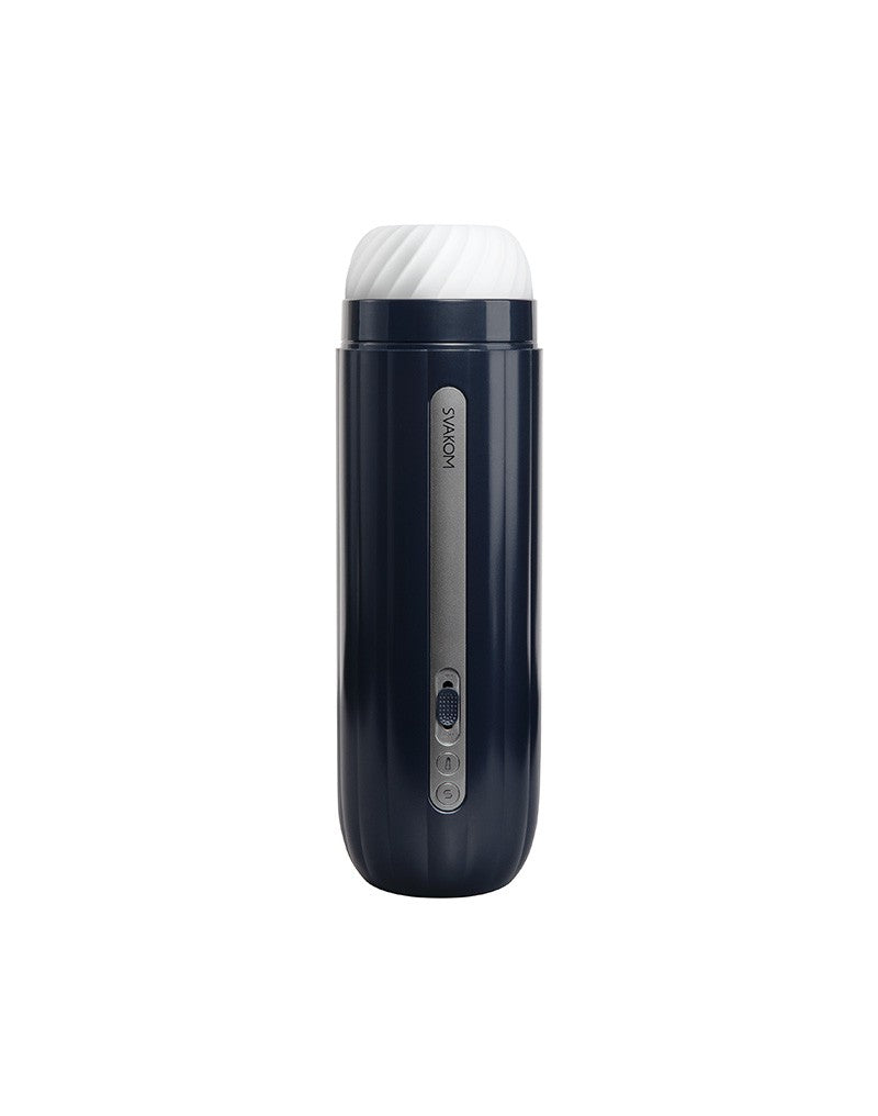 Svakom - Hannes Neo - Interactieve Throbbing Verwarmende Masturbator met App Control - Donkerblauw-Laced-up.nl