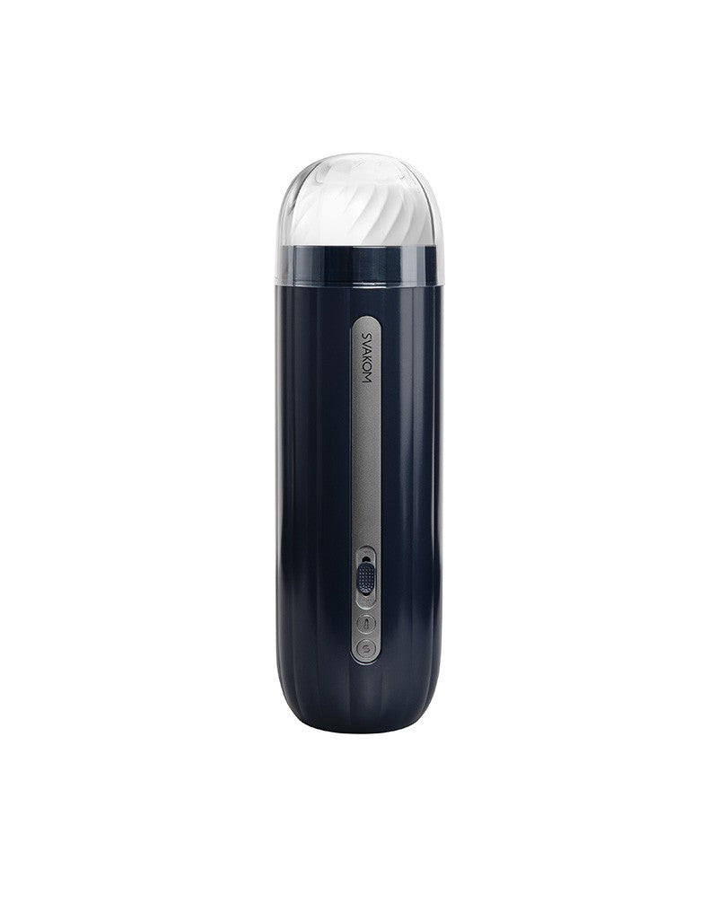 Svakom - Hannes Neo - Interactieve Throbbing Verwarmende Masturbator met App Control - Donkerblauw-Laced-up.nl