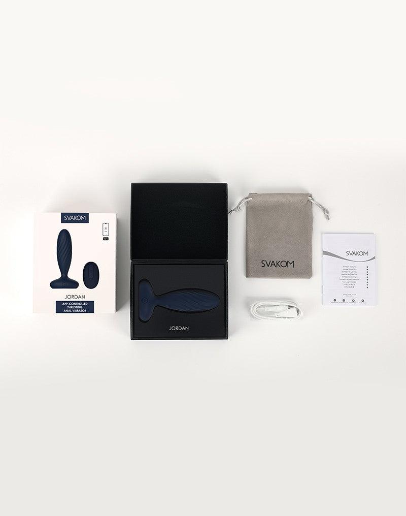 Svakom - Jordan - Stotende Anaal Vibrator - Met App Control - Marine Blauw-laced-up.nl