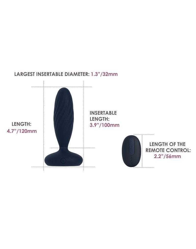 Svakom - Jordan - Stotende Anaal Vibrator - Met App Control - Marine Blauw-laced-up.nl