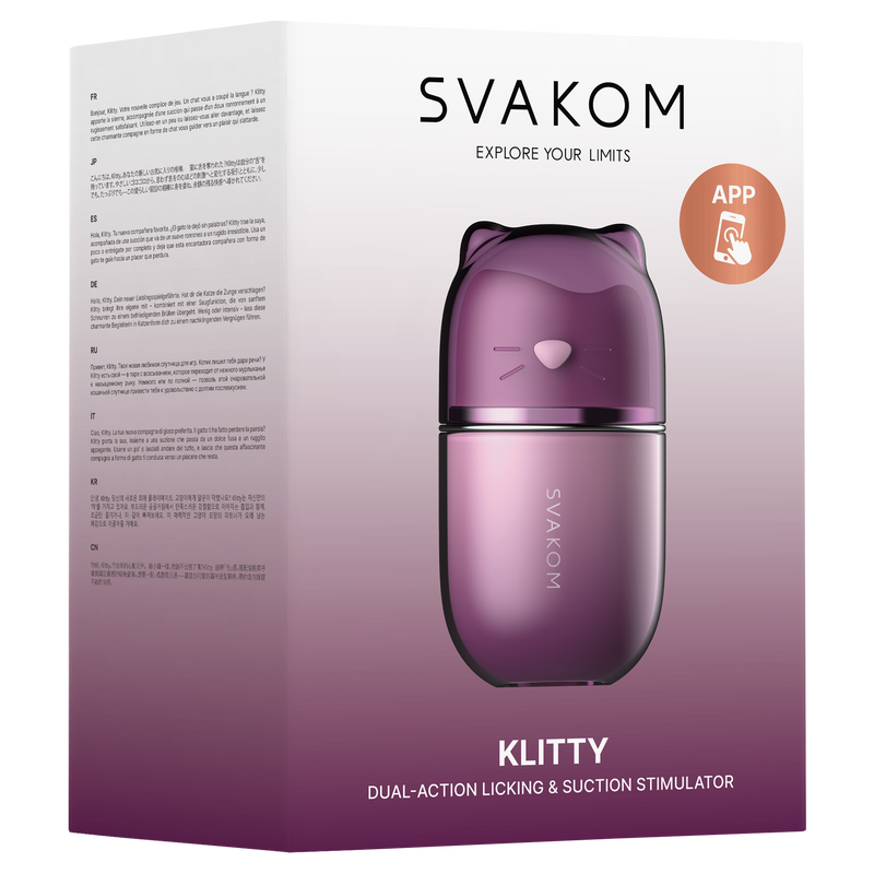 Svakom - Klitty - Likkende & Zuigende Clitoris Stimulator - Dusty Lavender-Erotiekvoordeel.nl