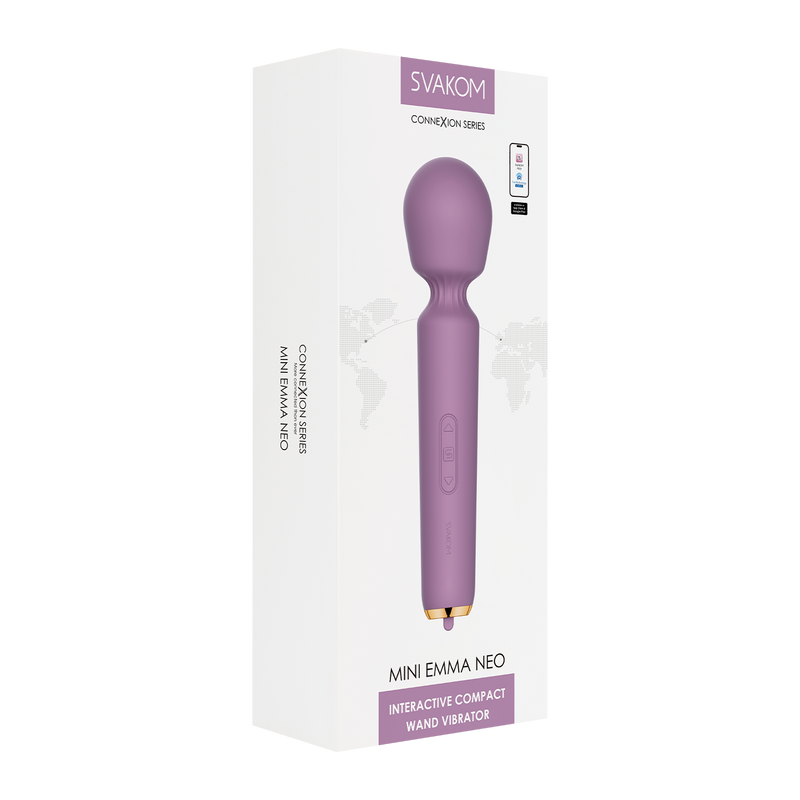 Svakom - Mini Emma Neo - Interaktiver, kompakter Stabvibrator - Lila-Laced-up.nl