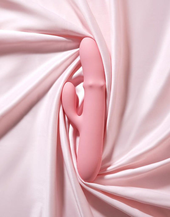 Svakom - Mora Neo - Interactieve Rabbit Vibrator met stotende kralen-ring - App Control - Roze-Laced-up.nl