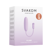 Svakom - Plume - Bullet Vibrator met Flexibel Clitoris Kwastje - Pastel Lilac-Erotiekvoordeel.nl
