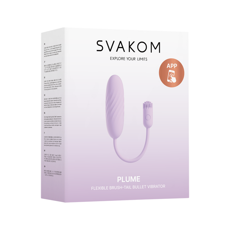 Svakom - Plume - Bullet Vibrator met Flexibel Clitoris Kwastje - Pastel Lilac-Erotiekvoordeel.nl