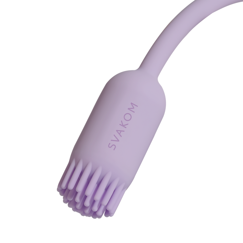 Svakom - Plume - Bullet Vibrator met Flexibel Clitoris Kwastje - Pastel Lilac-Erotiekvoordeel.nl
