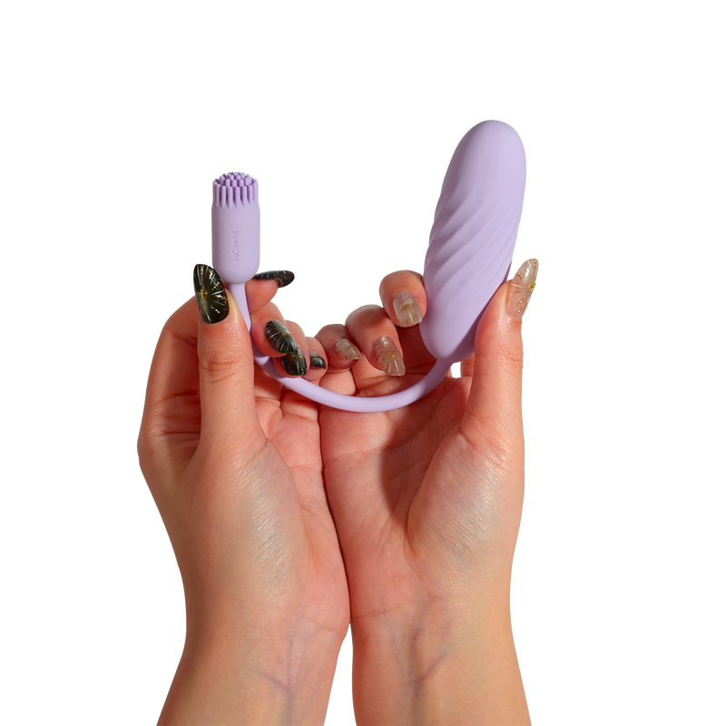 Svakom - Plume - Bullet Vibrator met Flexibel Clitoris Kwastje - Pastel Lilac-Erotiekvoordeel.nl