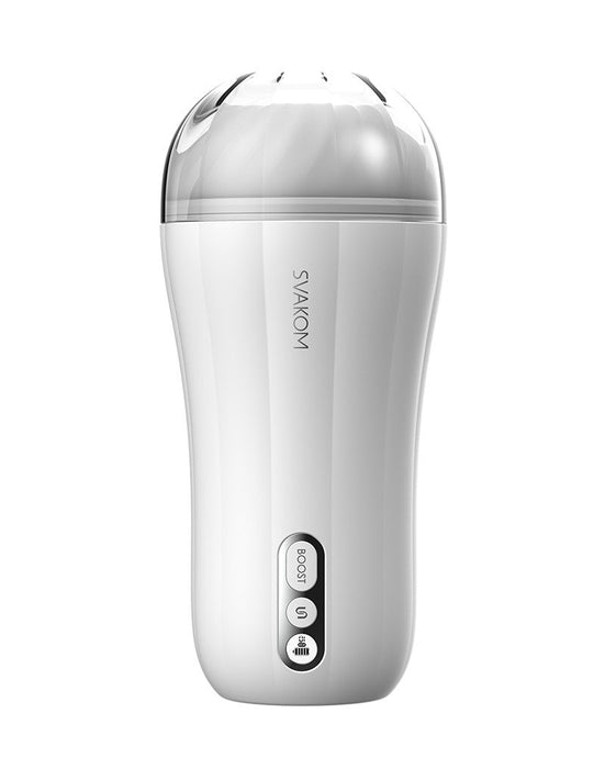 Svakom - Robin - Masturbator - Met LED display En Boost Stand - Wit-Laced-up.nl