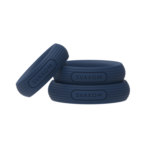 Svakom - Triooo - Penisringen Set - Blauw-Erotiekvoordeel.nl