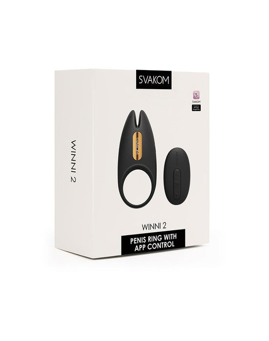 Svakom - Winni 2 - Vibrerende Cockring Met Afstandsbediening - Zwart-Laced-up.nl