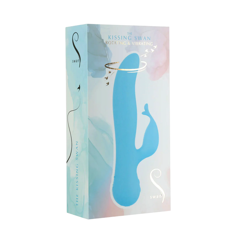 Swan - Kissing - Dual Action Rabbit Vibrator - Turquoise-Erotiekvoordeel.nl