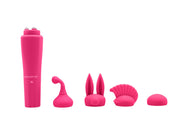Sweet Breeze - Quadruple Sweet - Pocket Rocket Mini Vibrator - Vier Opzetstukjes - Roze-laced-up.nl